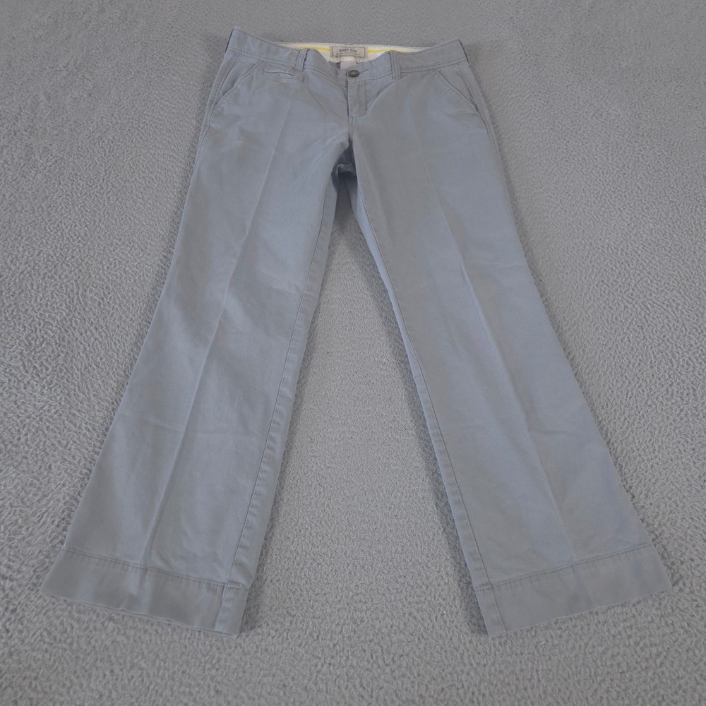 Old Navy Pants Womens 10 Short Gray Perfect Boot-Cut Khakis Cotton Stretch Chino